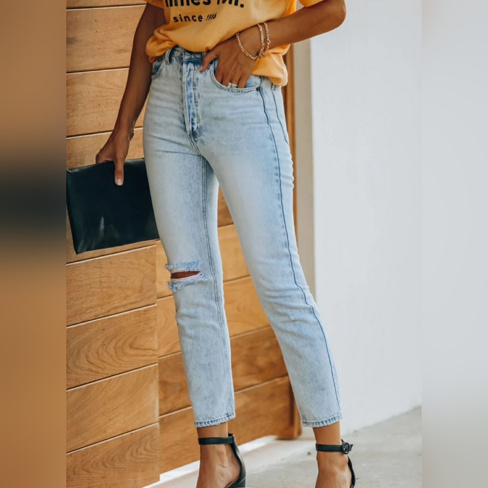 VICI High Rise Distressed Jeans- Practically New! - Picture 3 of 5